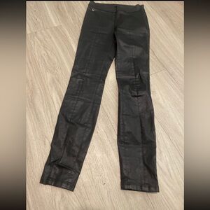 Massimo Dutti Black Skinny Faux-Leather Jeans